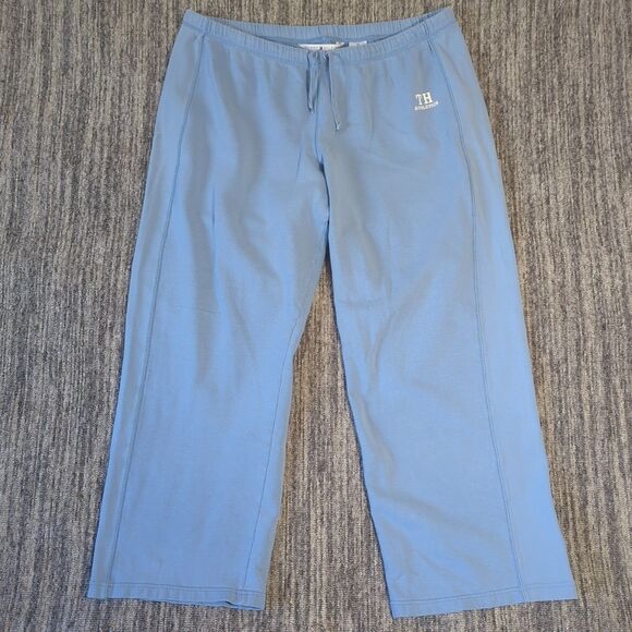 TOMMY HILFIGER Athletics Woman 2XL Blue Sweatpants Wide Leg - Picture 1 of 8